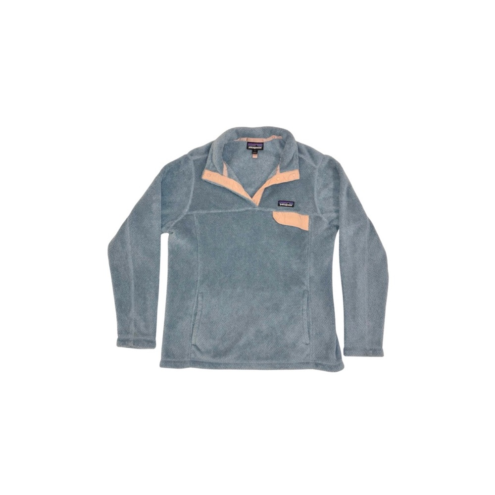 Patagonia Re-Tool Snap-T Fleece Pullover Steam Blue Light Plume Grey - Large